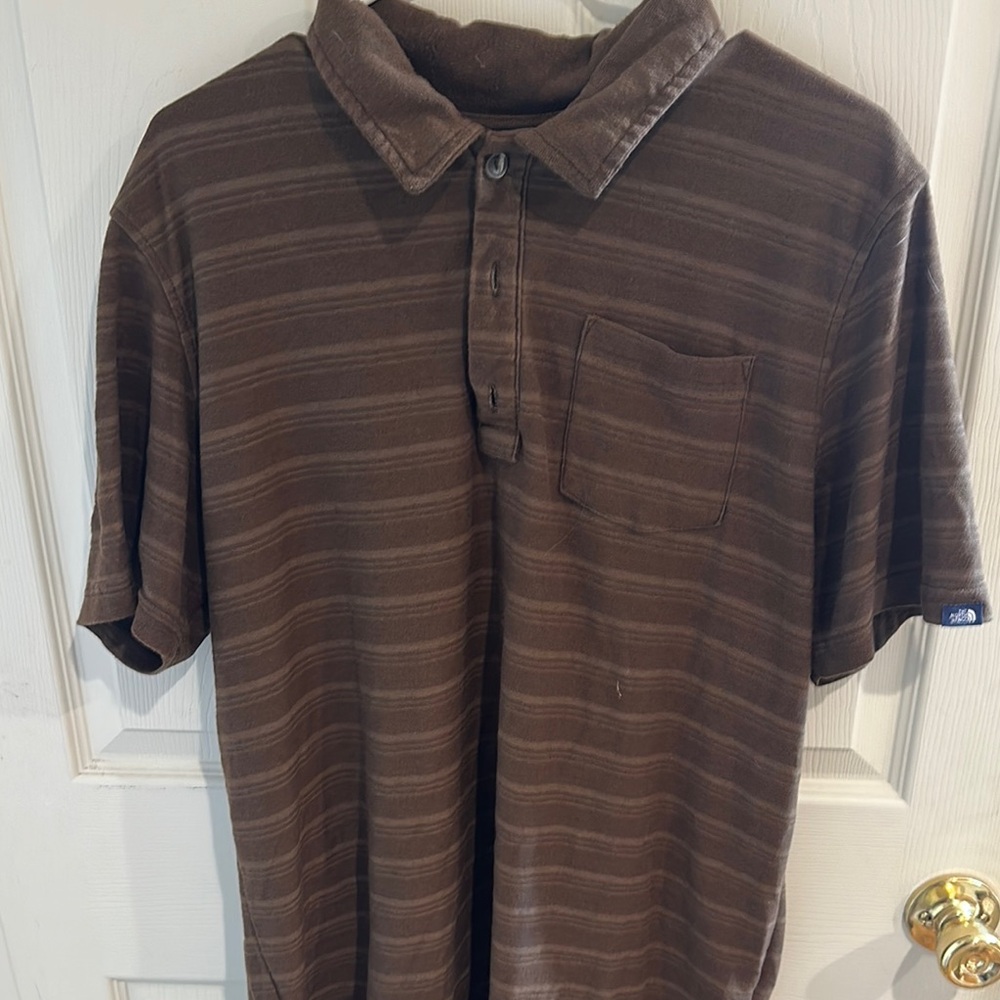 The North Face Brown Polo Shirt Classic Casual Style